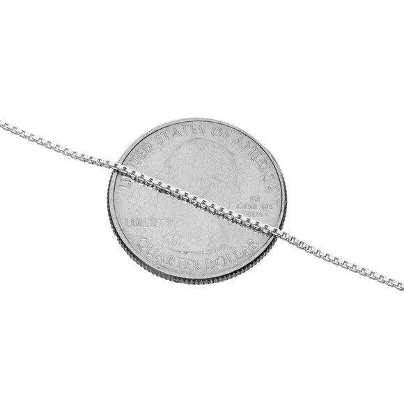 925 Sterling Silver 0.8mm BOX Chain Necklace Italy Thin Strong Lobster Claw 18in - Picture 2 of 7
